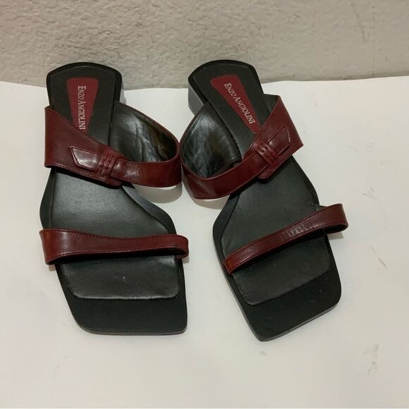Enzo Angolini Sandals red black size 8.5 M - Picture 1 of 6